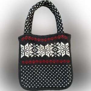 Aeropostale Fair Isle Nordic Sweater Knit Tote Bag Purse - Excellent Condition